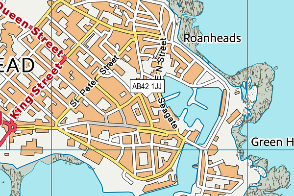 AB42 1JJ map - OS VectorMap District (Ordnance Survey)