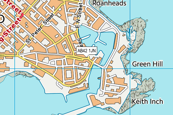 AB42 1JN map - OS VectorMap District (Ordnance Survey)
