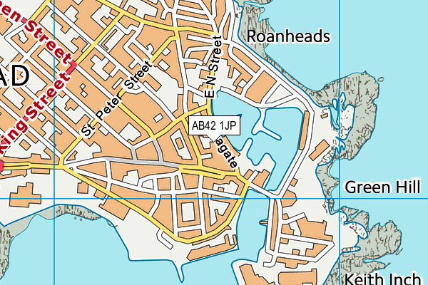 AB42 1JP map - OS VectorMap District (Ordnance Survey)