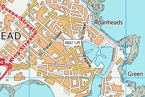 AB42 1JR map - OS VectorMap District (Ordnance Survey)