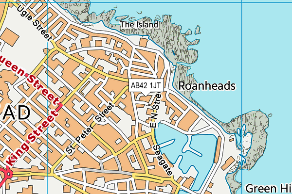 AB42 1JT map - OS VectorMap District (Ordnance Survey)