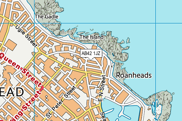 AB42 1JZ map - OS VectorMap District (Ordnance Survey)