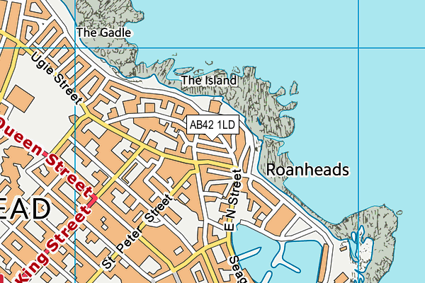 AB42 1LD map - OS VectorMap District (Ordnance Survey)