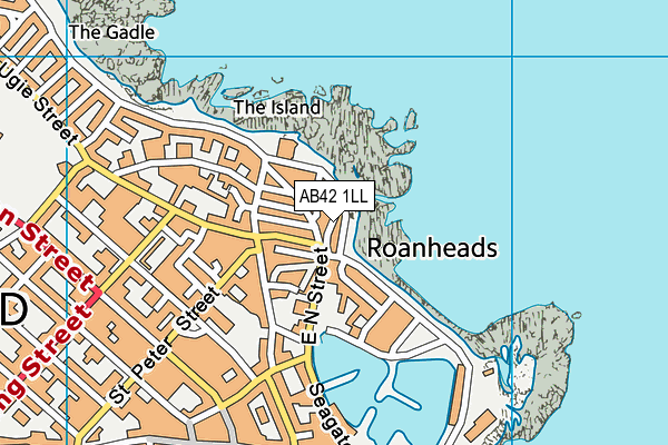 AB42 1LL map - OS VectorMap District (Ordnance Survey)