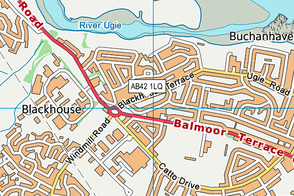 AB42 1LQ map - OS VectorMap District (Ordnance Survey)