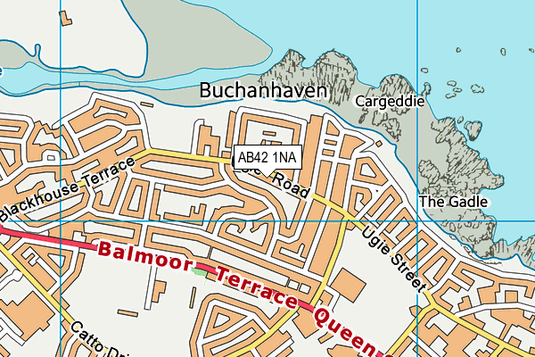 AB42 1NA map - OS VectorMap District (Ordnance Survey)