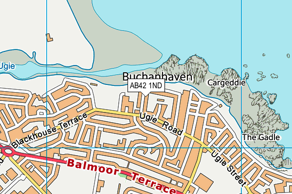 AB42 1ND map - OS VectorMap District (Ordnance Survey)