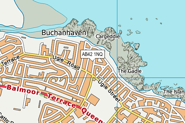 AB42 1NQ map - OS VectorMap District (Ordnance Survey)