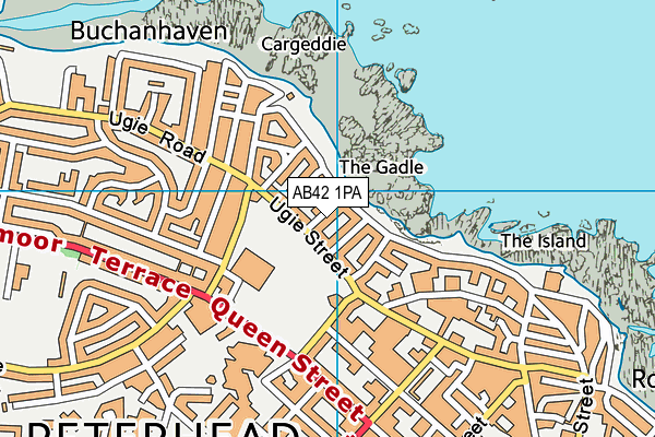 AB42 1PA map - OS VectorMap District (Ordnance Survey)