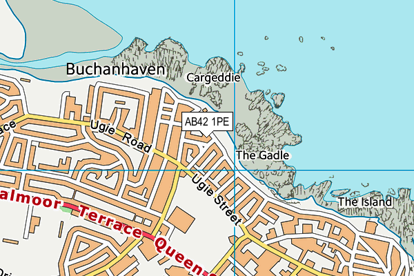 AB42 1PE map - OS VectorMap District (Ordnance Survey)