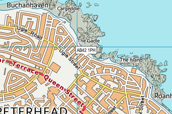 AB42 1PH map - OS VectorMap District (Ordnance Survey)