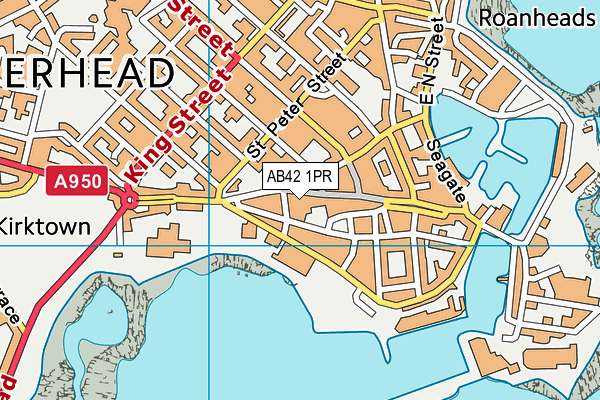 AB42 1PR map - OS VectorMap District (Ordnance Survey)