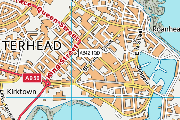AB42 1QD map - OS VectorMap District (Ordnance Survey)