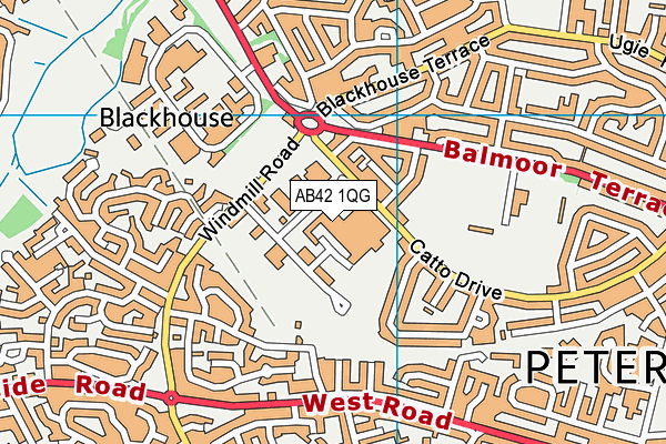 AB42 1QG map - OS VectorMap District (Ordnance Survey)