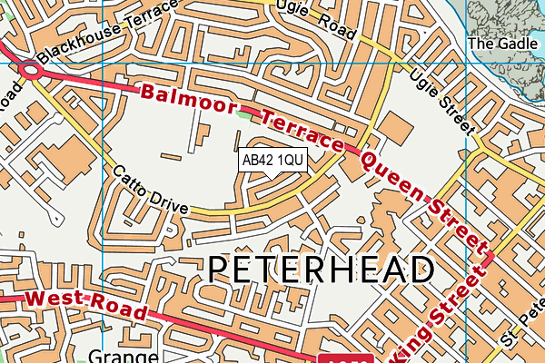 AB42 1QU map - OS VectorMap District (Ordnance Survey)