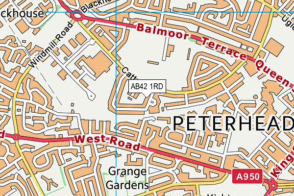 AB42 1RD map - OS VectorMap District (Ordnance Survey)