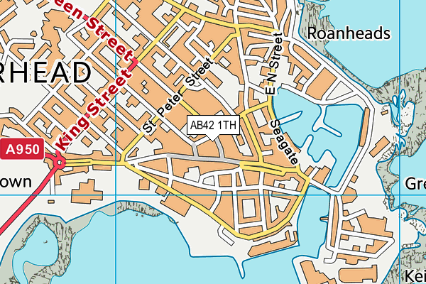 AB42 1TH map - OS VectorMap District (Ordnance Survey)