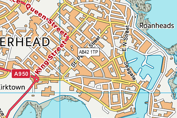 AB42 1TP map - OS VectorMap District (Ordnance Survey)