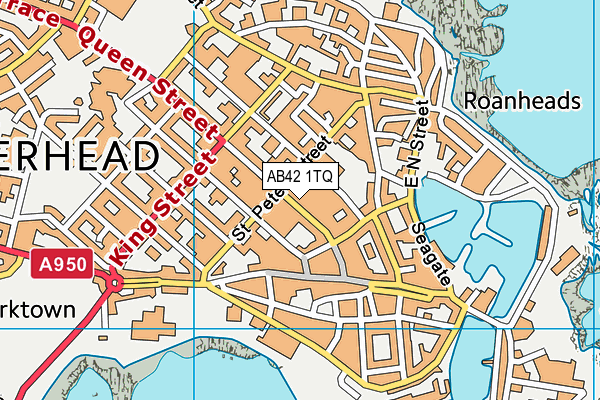 AB42 1TQ map - OS VectorMap District (Ordnance Survey)