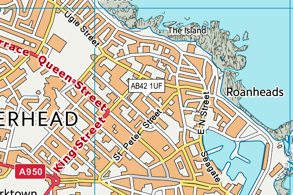 AB42 1UF map - OS VectorMap District (Ordnance Survey)