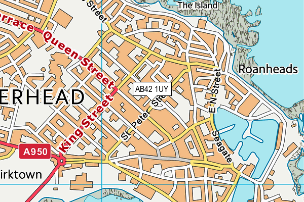 AB42 1UY map - OS VectorMap District (Ordnance Survey)