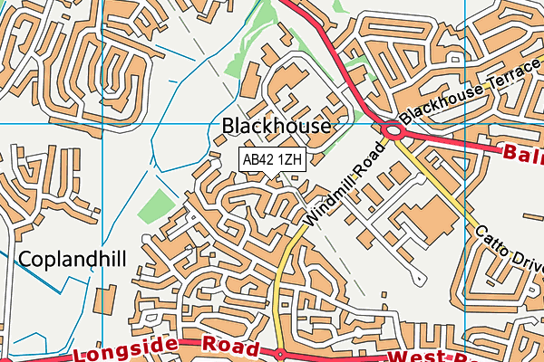 AB42 1ZH map - OS VectorMap District (Ordnance Survey)