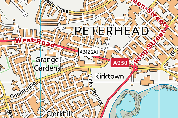 Map of GB PETERHEAD LTD at district scale
