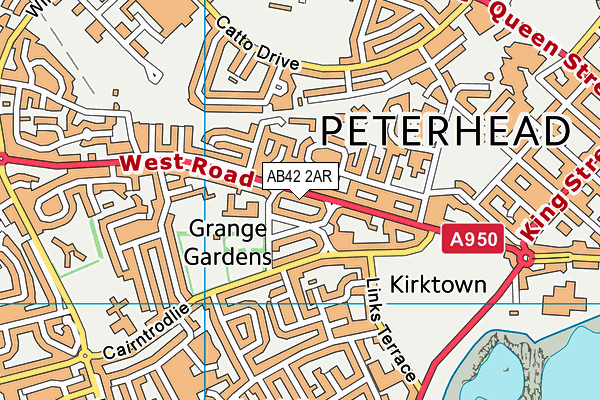 AB42 2AR map - OS VectorMap District (Ordnance Survey)