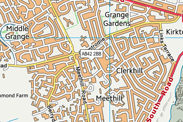 AB42 2BB map - OS VectorMap District (Ordnance Survey)