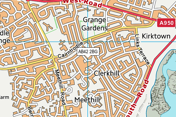 AB42 2BG map - OS VectorMap District (Ordnance Survey)