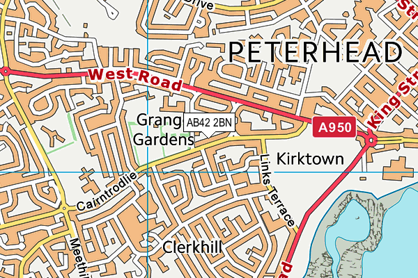 AB42 2BN map - OS VectorMap District (Ordnance Survey)