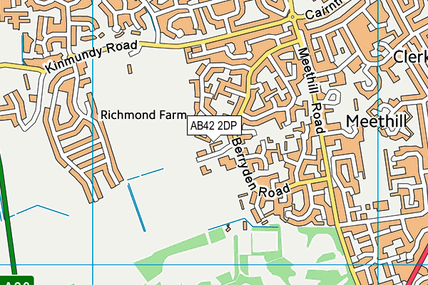 AB42 2DP map - OS VectorMap District (Ordnance Survey)