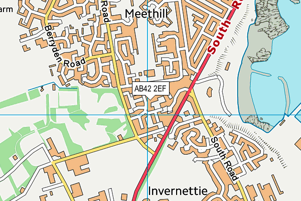 AB42 2EF map - OS VectorMap District (Ordnance Survey)