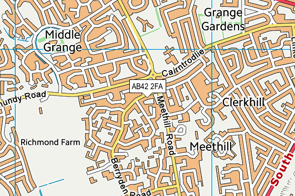 AB42 2FA map - OS VectorMap District (Ordnance Survey)