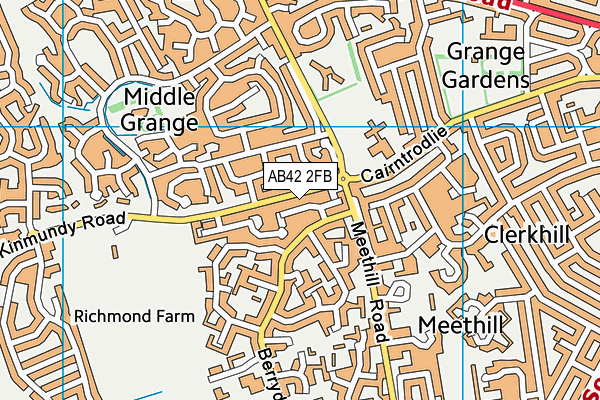 AB42 2FB map - OS VectorMap District (Ordnance Survey)