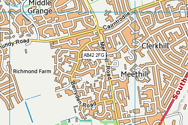 AB42 2FG map - OS VectorMap District (Ordnance Survey)