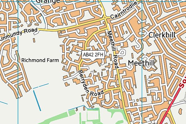 AB42 2FH map - OS VectorMap District (Ordnance Survey)