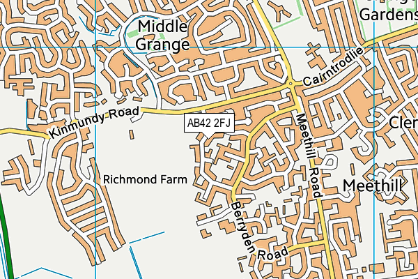 AB42 2FJ map - OS VectorMap District (Ordnance Survey)