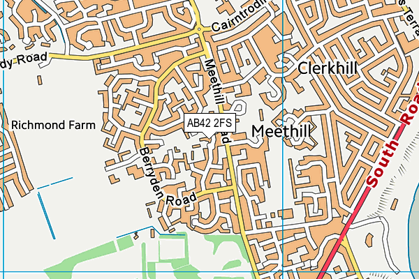 AB42 2FS map - OS VectorMap District (Ordnance Survey)