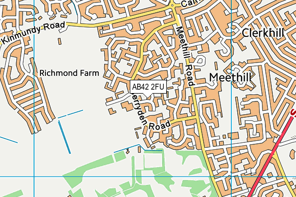 AB42 2FU map - OS VectorMap District (Ordnance Survey)