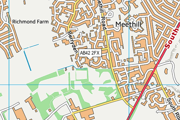 AB42 2FX map - OS VectorMap District (Ordnance Survey)