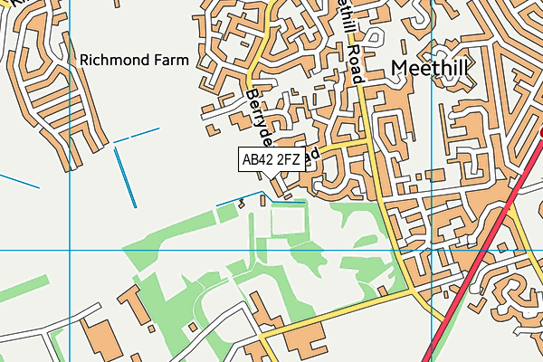 AB42 2FZ map - OS VectorMap District (Ordnance Survey)