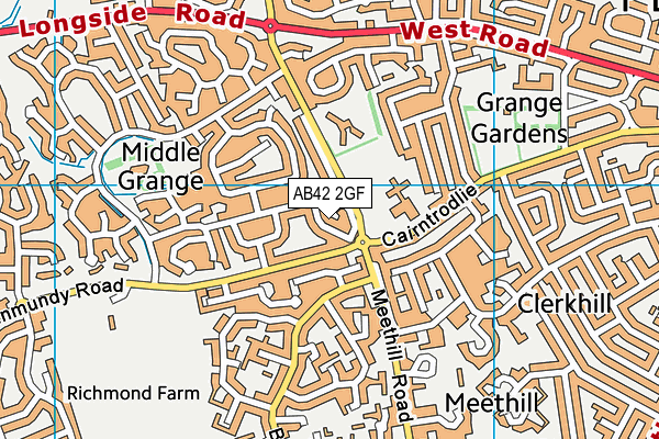AB42 2GF map - OS VectorMap District (Ordnance Survey)