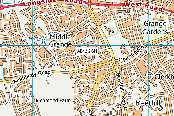 AB42 2GH map - OS VectorMap District (Ordnance Survey)