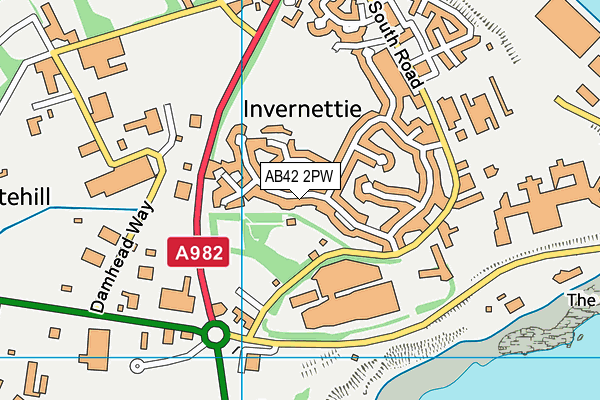 AB42 2PW map - OS VectorMap District (Ordnance Survey)