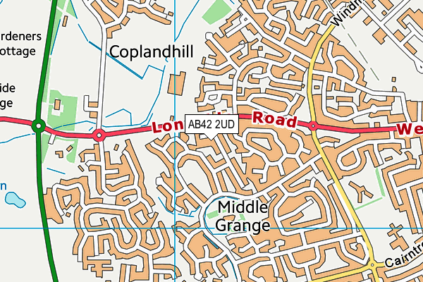 AB42 2UD map - OS VectorMap District (Ordnance Survey)