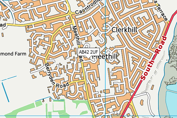 AB42 2UF map - OS VectorMap District (Ordnance Survey)