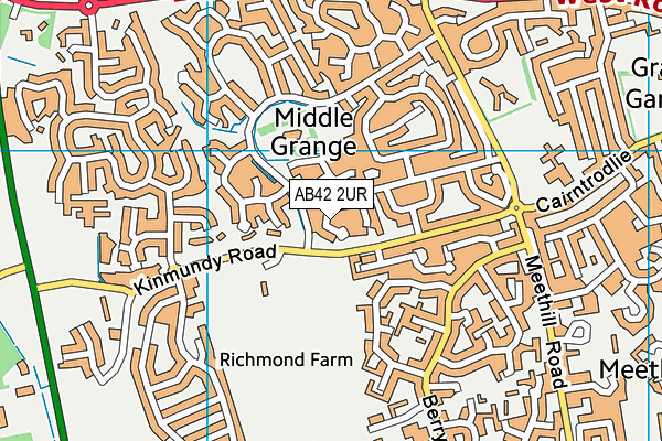 AB42 2UR map - OS VectorMap District (Ordnance Survey)