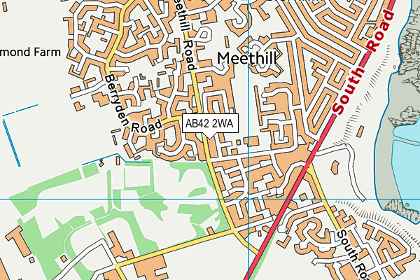 AB42 2WA map - OS VectorMap District (Ordnance Survey)