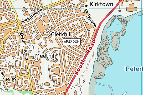 AB42 2XH map - OS VectorMap District (Ordnance Survey)